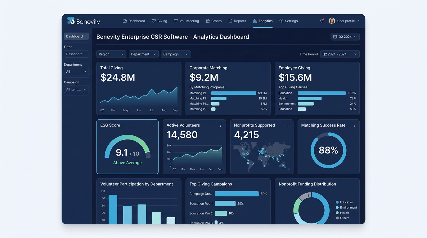 millie csr platform dashboard employee engagement tools