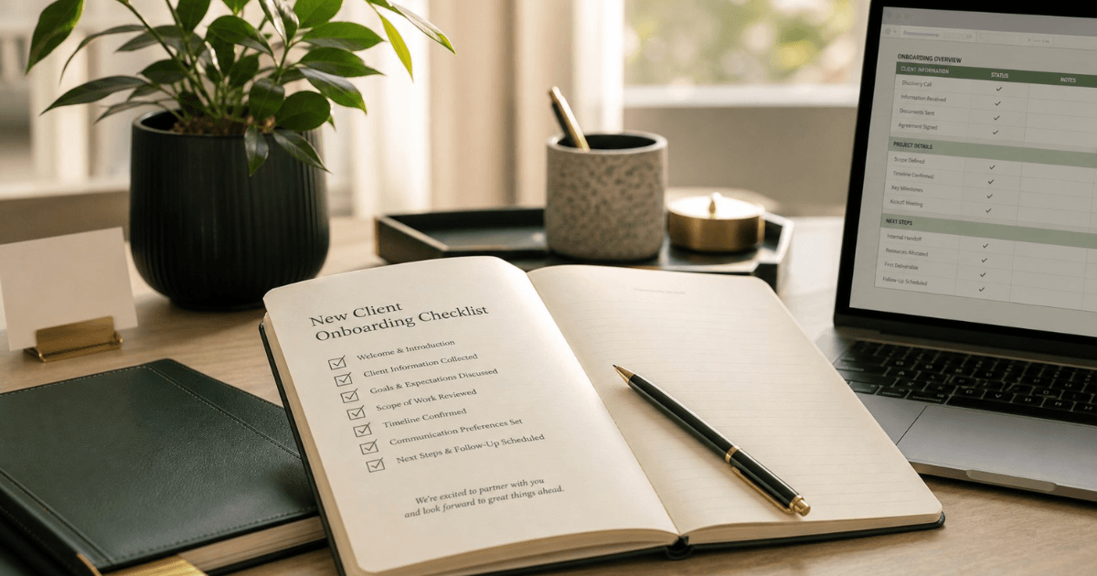 Freelance client onboarding process — 6 steps with free checklist